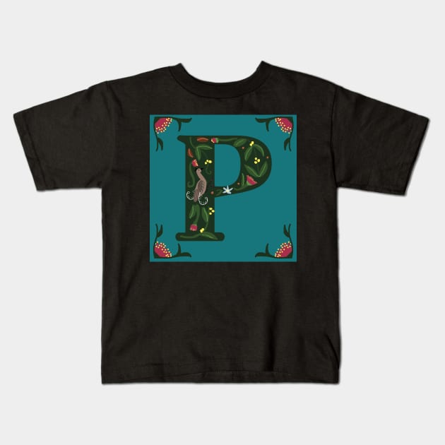 Australiana Letter P 2023 Kids T-Shirt by Donnahuntriss